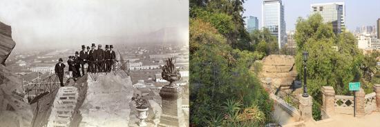La denominada "roca Tarpeya" del cerro Santa Lucía en los siglos XIX y XXI