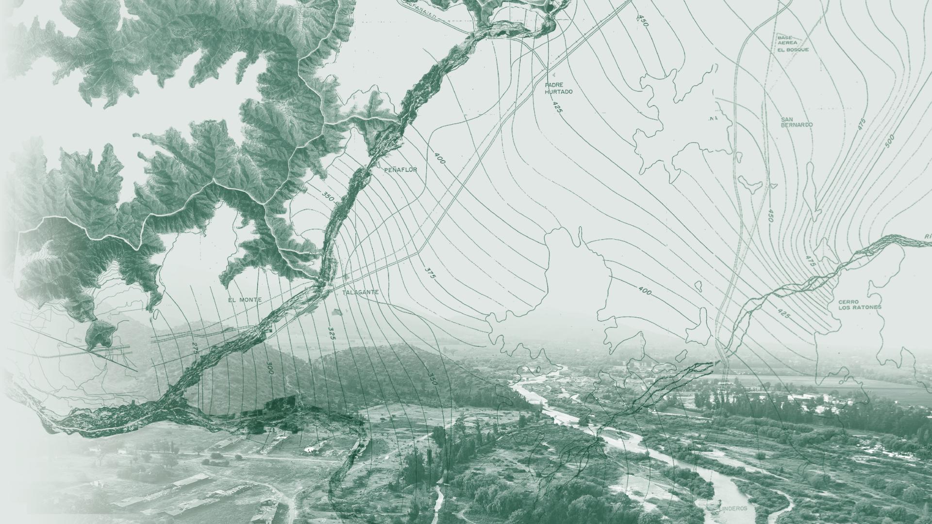 Exposición "Mapocho Aguas Abajo. Revalorización del patrimonio y paisaje ribereño", de Mapocho 42K Lab UC.