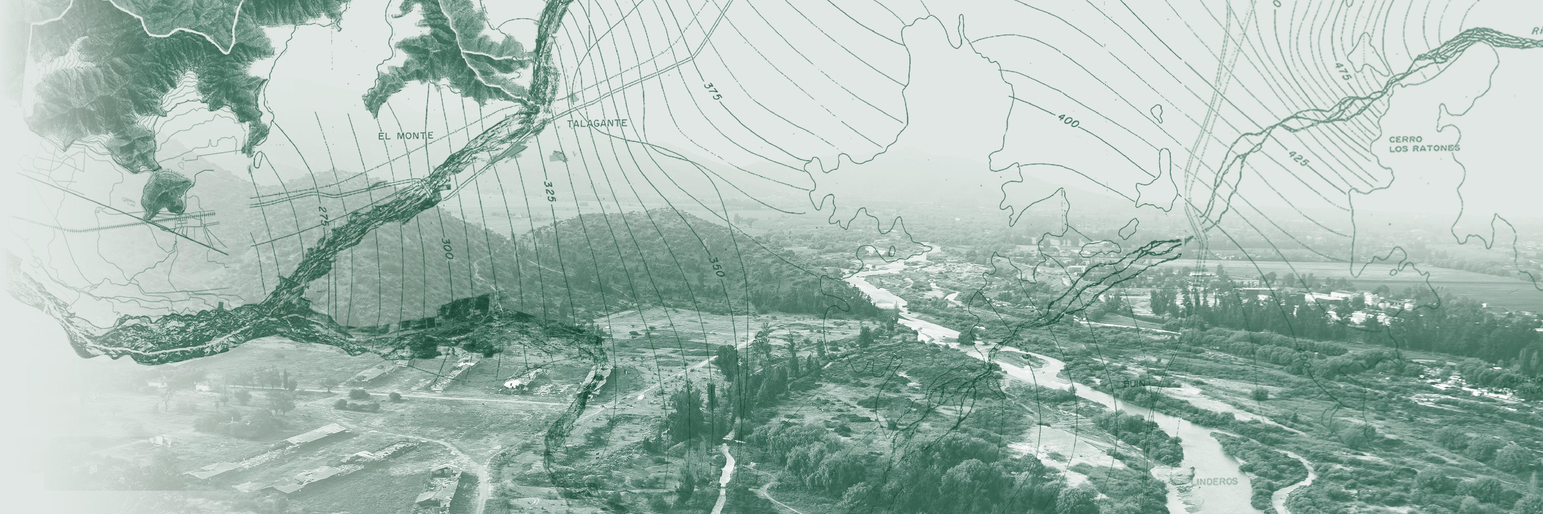 Exposición "Mapocho Aguas Abajo. Revalorización del patrimonio y paisaje ribereño", de Mapocho 42K Lab UC.