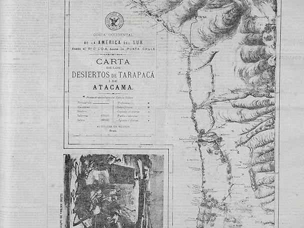 Detalle portada topográfica desiertos de Tarapacá y Atacama