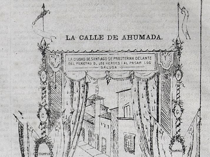 Detalle portada homenaje de recepción a los soldados