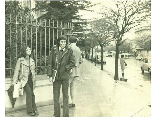 Pilar Montaner y su compañero de universidad Mauricio Paniagua