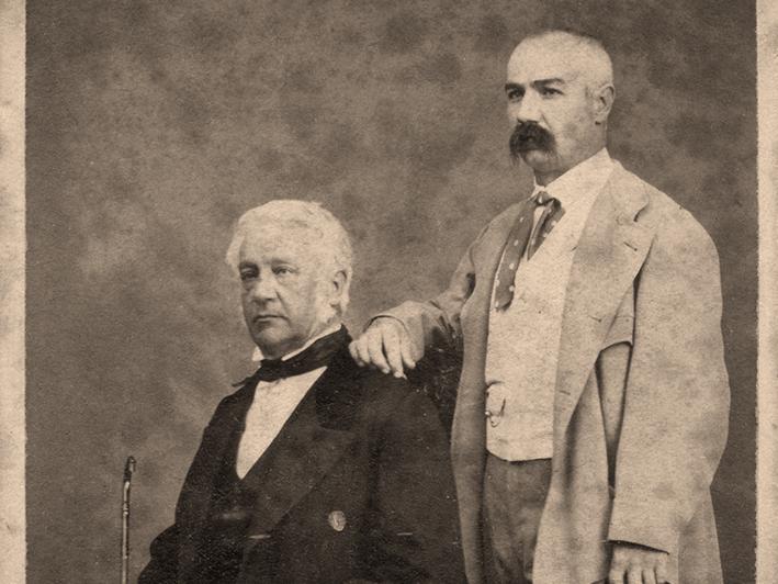 Benjamín Vicuña Mackenna y su padre, Pedro Félix Vicuña.