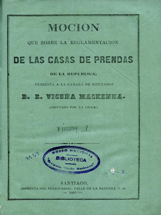 Moción de las casas de prendas