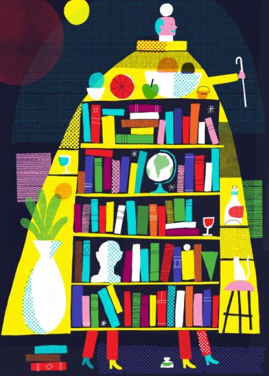 Ilustración de Pablo Luebert, Proyecto BVM Revistado, Agencia Felicidad.
