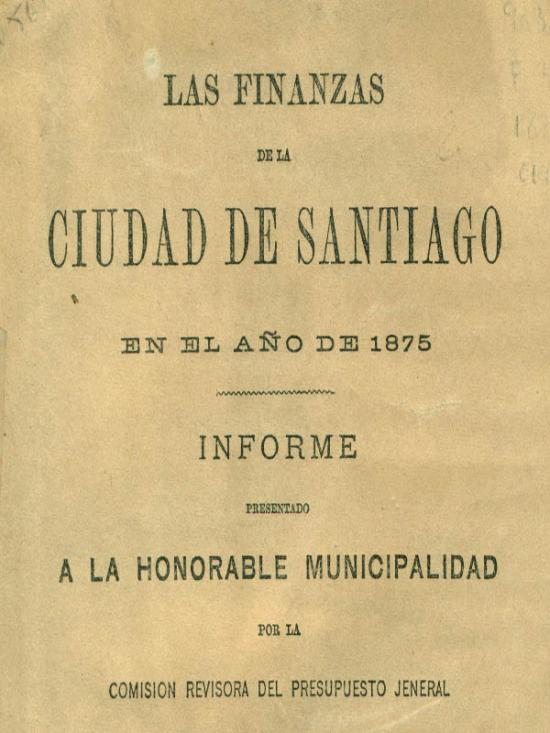 Las finanzas de la ciudad de Santiago
