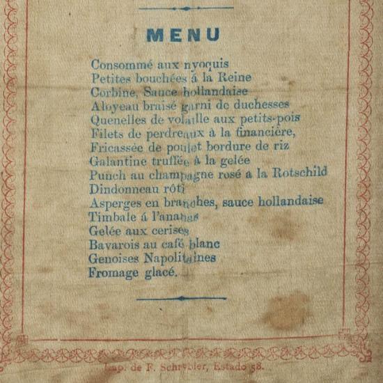Menú de seda