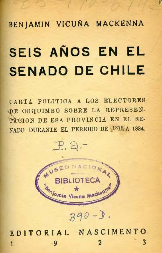 Seis años en el Senado de Chile