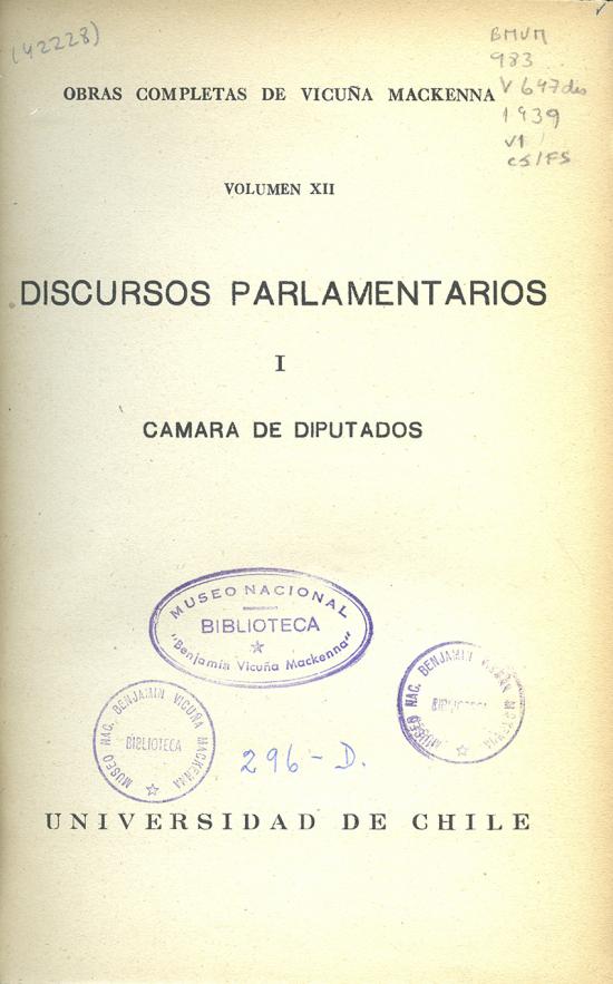 Discursos Parlamentarios I