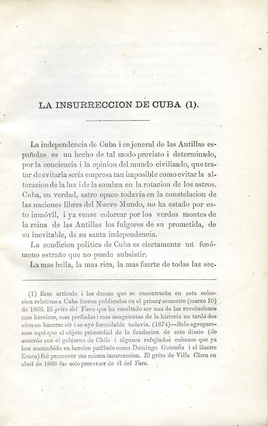 La insurrección de Cuba