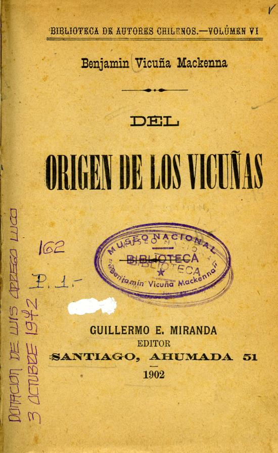 Del origen de los Vicuñas.