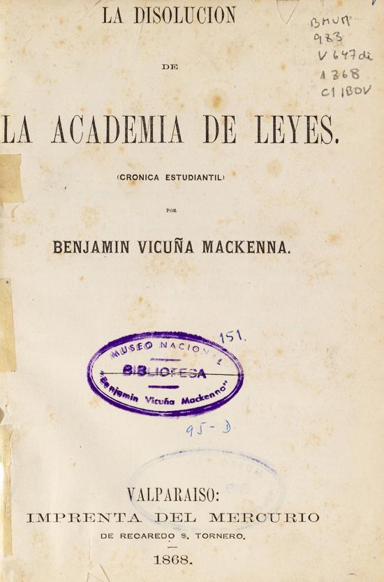 La disolución de la Academia de Leyes (crónica estudiantil).