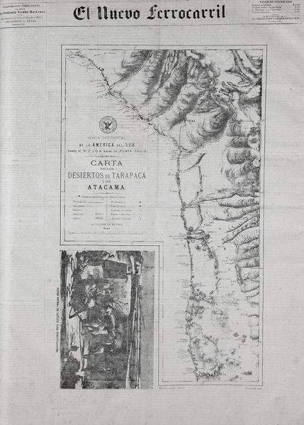 Detalle portada topográfica desiertos de Tarapacá y Atacama