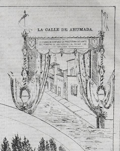 Detalle portada homenaje de recepción a los soldados