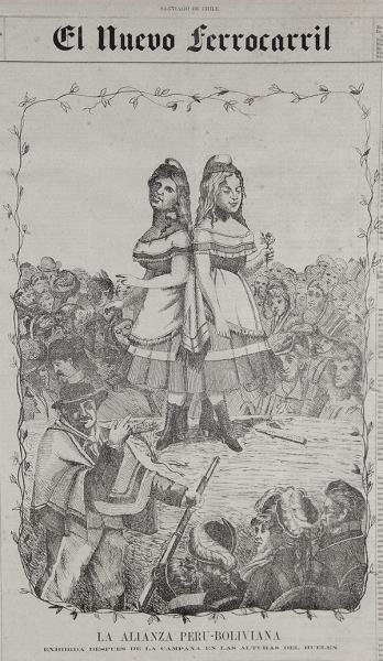 Portada de burla de los ejércitos peruano y boliviano